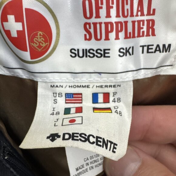 Vintage Descente Ski Suit Men’s Small Suisse Ski Team Official Supplier 80s - Picture 15 of 16
